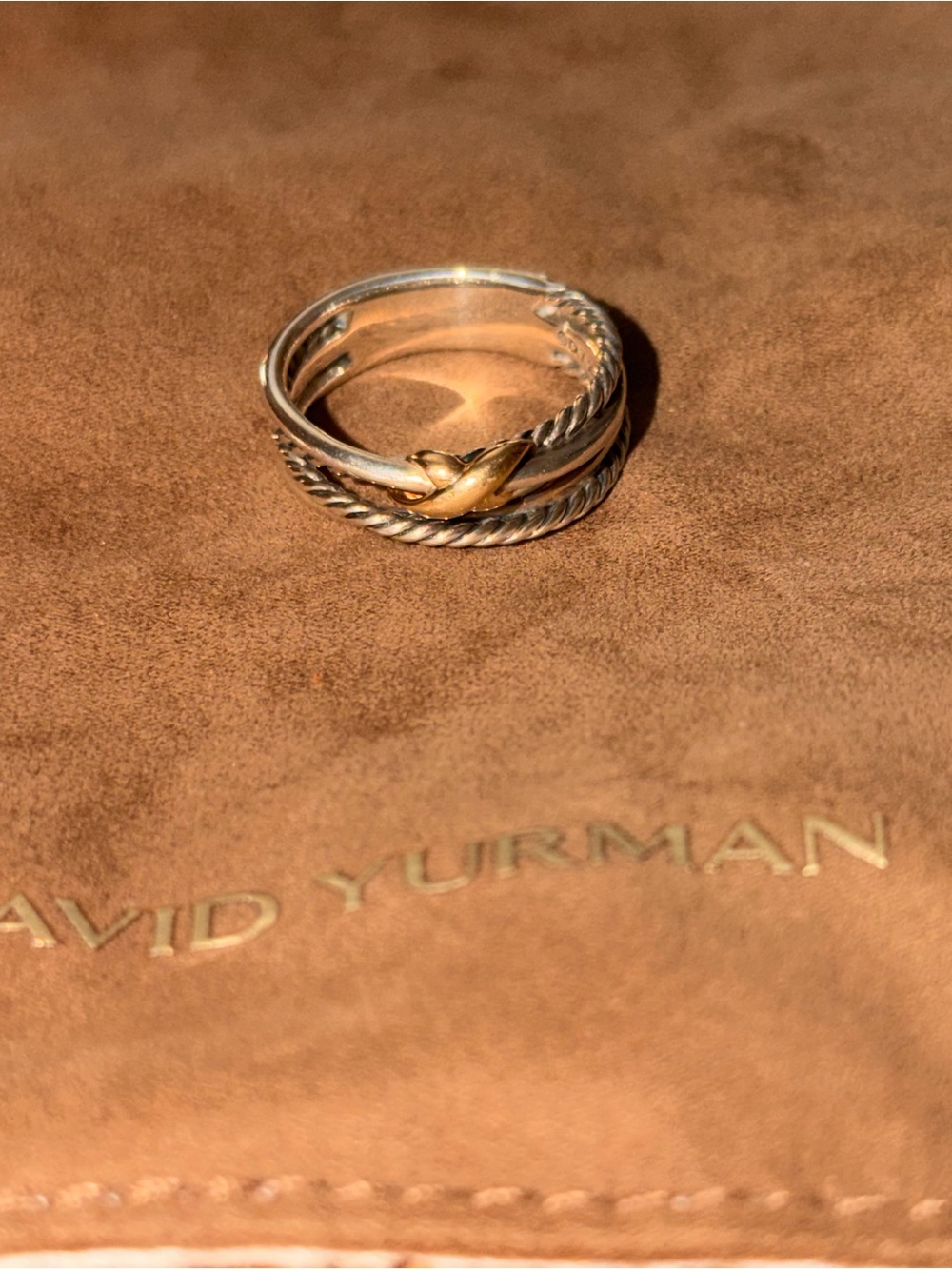 David Yurman X Crossover Ring - Size 8 - Authentic - Picture 10 of 15